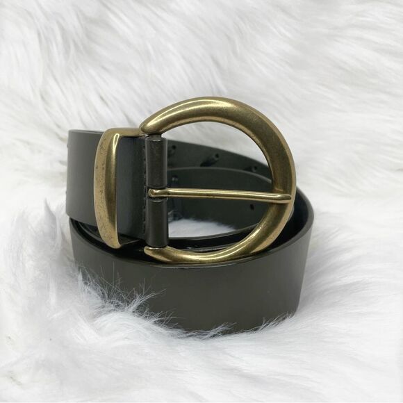 Faded Glory Green Braid Detail Leather Belt Size Extra Large - Picture 1 of 9